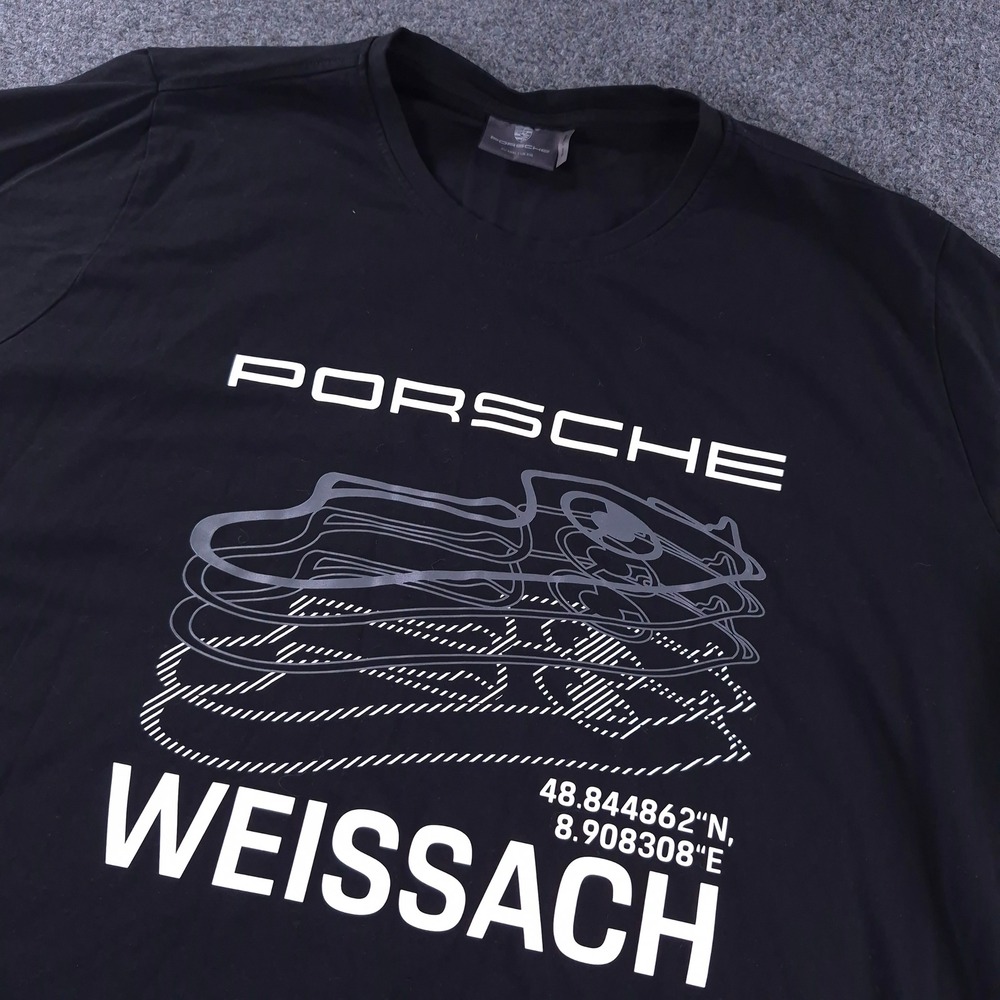 Porsche Weissach Graphic T-Shirt Black Mens US XXL WAP672XXX0PESS